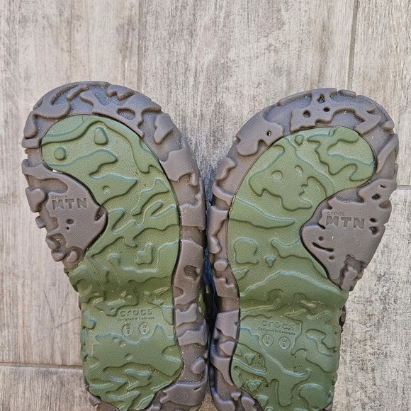 Crocs All Terrain Atlas Clogs Army Green Espresso Womens Size 8 MTN Trail Rugged - Picture 11 of 11